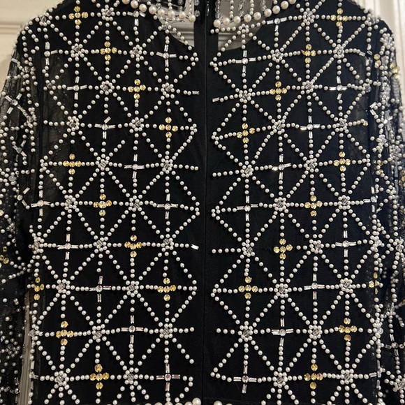 ASOS Silver Embellished Knee-Length Dress - Picture 5 of 10